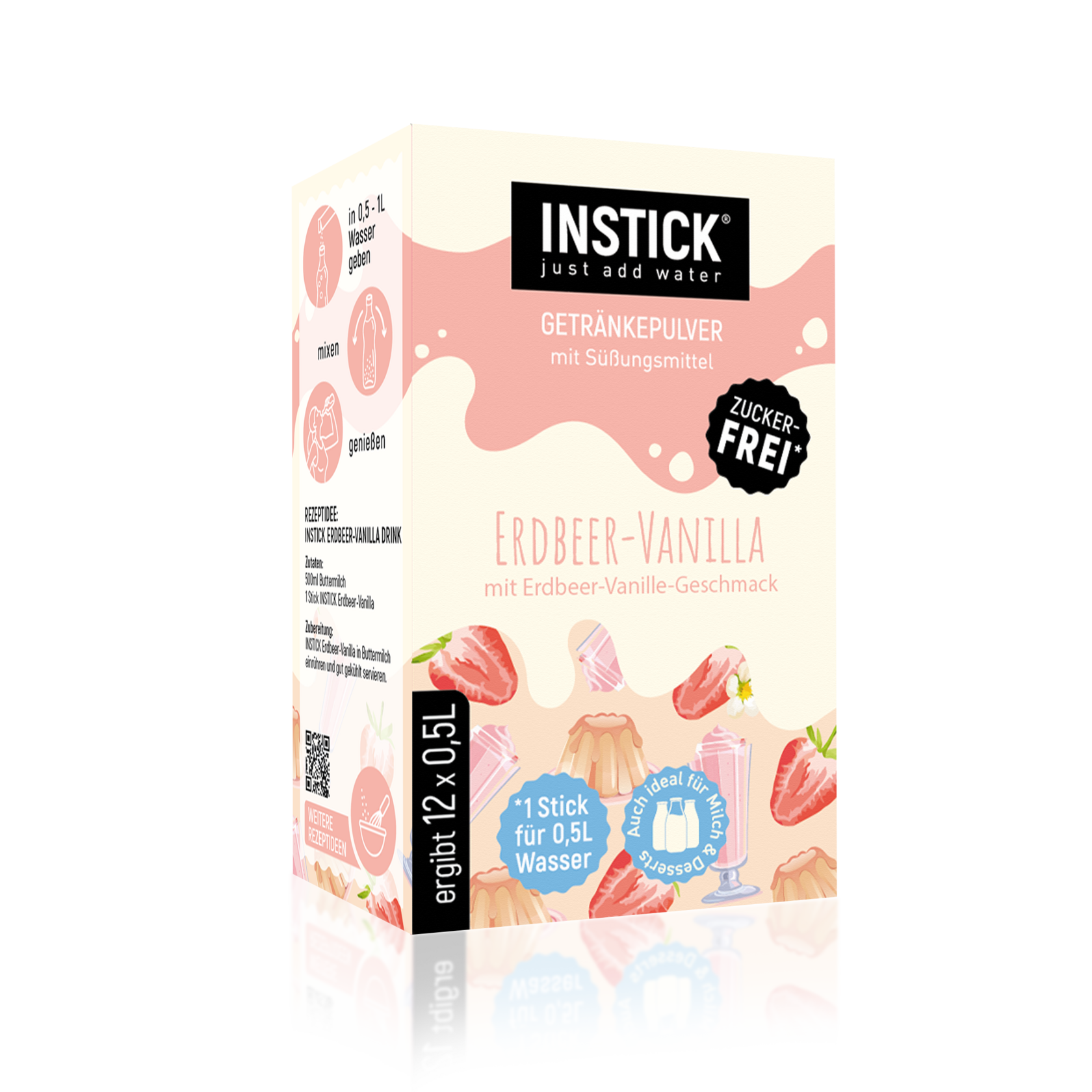 INSTICK Milk - Strawberry–Vanilla - S (12x0,5l)