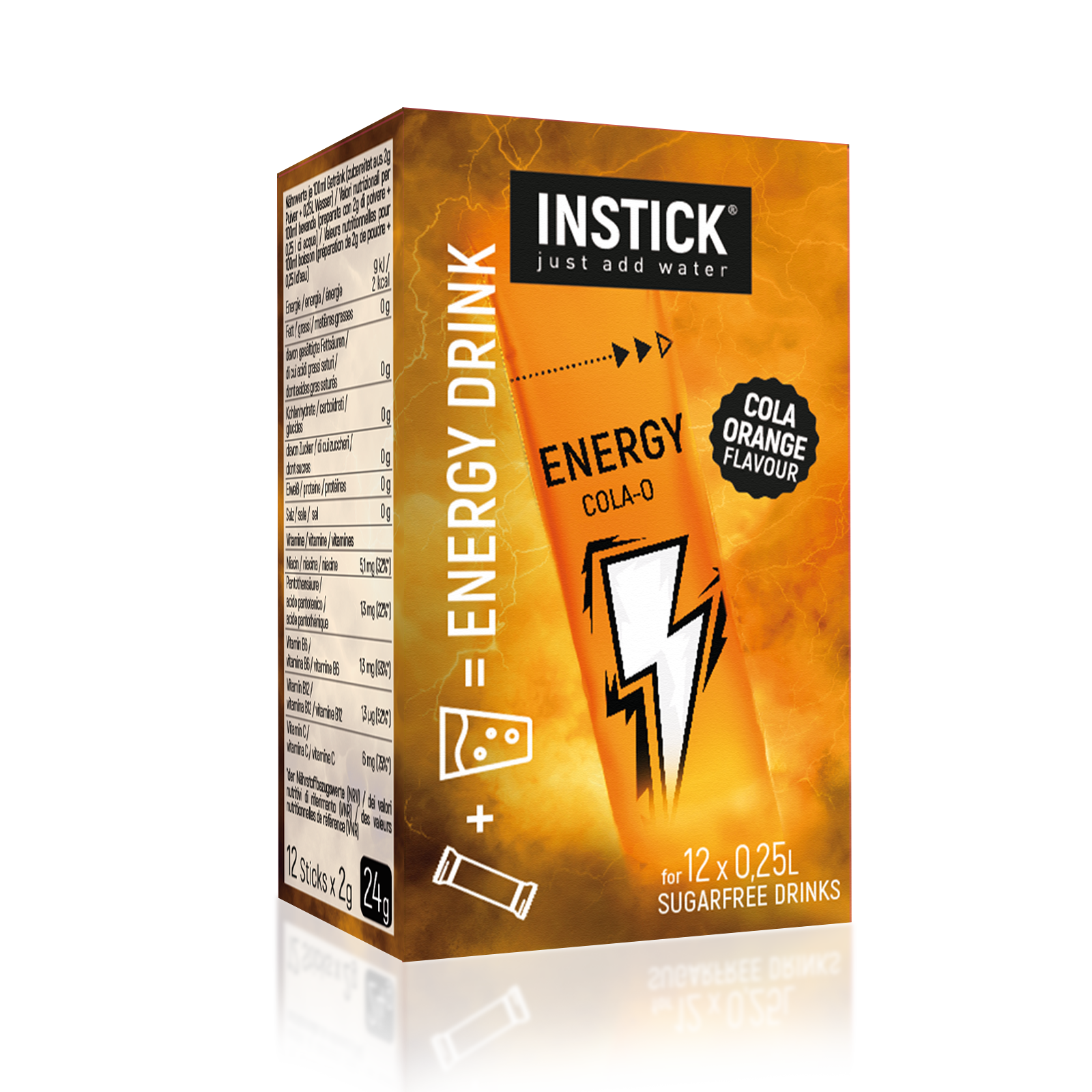 INSTICK Energy - Cola–Orange - S (12x0,25l)