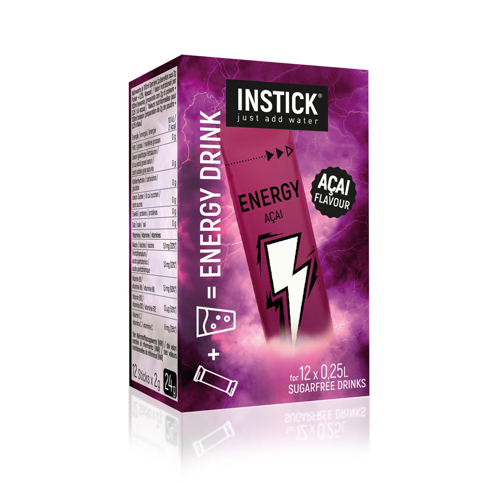 INSTICK Energy - Açaí Berries - S (12x0,25l)