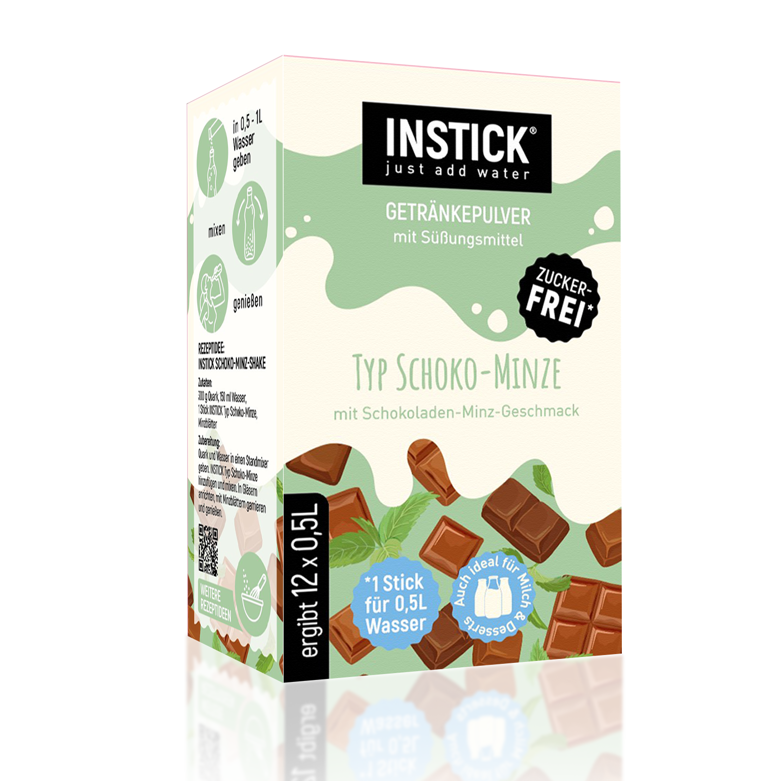 INSTICK Milk - Chocolate &amp; Mint - S (12x0,5l)